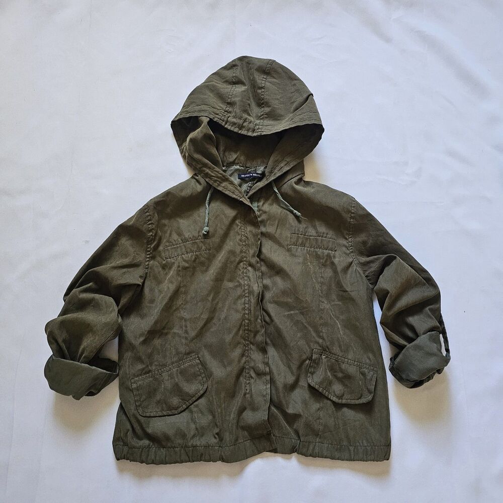 Brandy Melville Hailey Utility Jacket Olive Green Lightweight Military Style XS